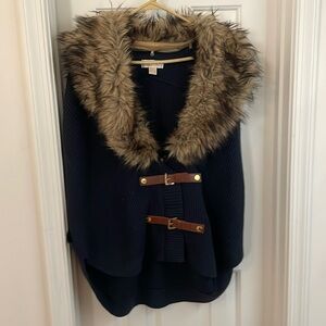 Michael Kors cape fur is removable size M